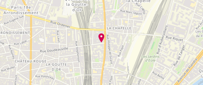 Plan de LAIDOUSSI Djamila, 2 Rue Doudeauville, 75018 Paris